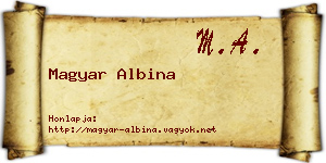 Magyar Albina névjegykártya
